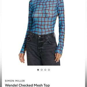 ISO Simon Miller Wendel Mesh blue and yellow geometric top (NOT FOR SALE)